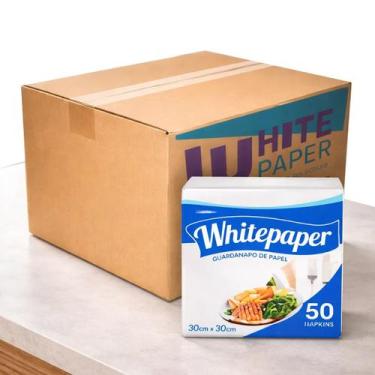 Imagem de 3000 Guardanapos de Papel 30x30 Folha Simples Caixa White Pa - WHITE P