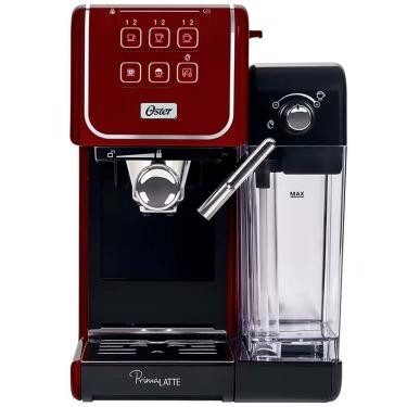 Imagem de Cafeteira Expresso Primalatte Touch 6801 Oster Aço Inox 1L Vermelho 110V