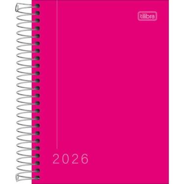 Imagem de Agenda 2.026 Pepper Espiral Tilibra 160 Folhas, Rosa