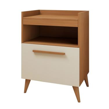 Imagem de Aparador Buffet Gramado 1 Porta sem Gavetas MDP-MDF 55.5CM Off White Kaiki Móveis