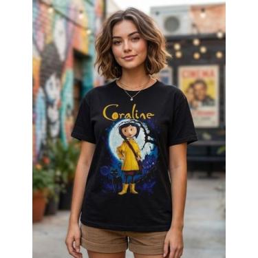 Imagem de Camiseta Unissex - Especial Cinema Coraline - Premium Tamanho:04Cor:Pr