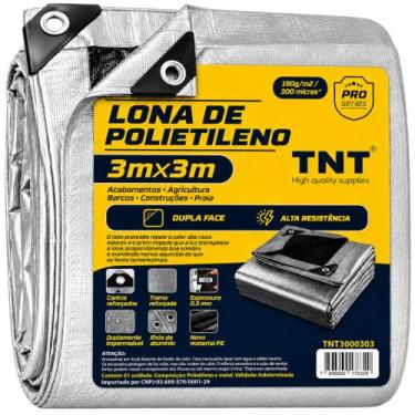 Imagem de Lona 3x3 300 Micras EXTRA FORTE Ilhós Reforçado Dupla Face TNT
