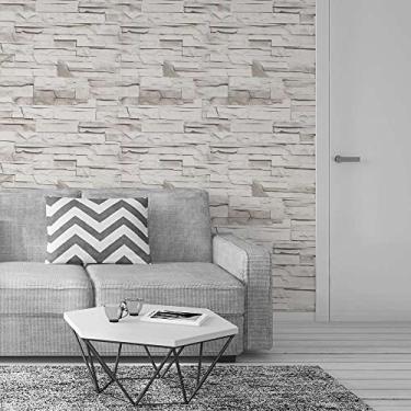 Imagem de Papel De Parede Pedras 3D Canjiquinha Clara Rolo 10 Mts