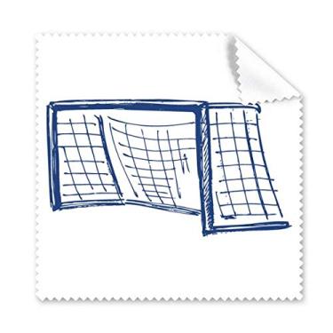 Imagem de Pano de limpeza de tela de telefone com padrão de rede de futebol azul 5 peças
