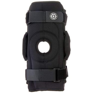 Imagem de Joelheira de Neoprene Articulada Poli Centrica com Cintas Ajustáveis, Ortho Pauher, Preto,