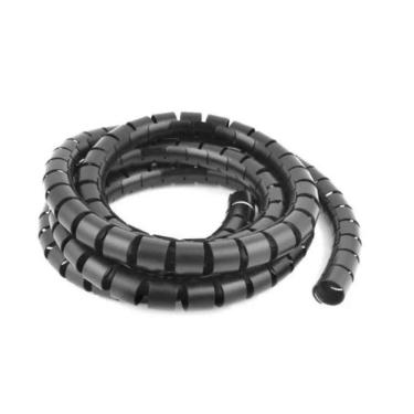 Imagem de Organizador De Fios Cabos Espiral 3/4 Preto 1 Metro