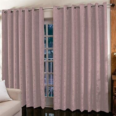 Imagem de Cortina Jacquard 4,00 x 2,30 para sala/quarto - Rosa Claro