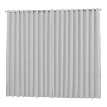 Imagem de cortina para sala quarto tecido blackout branco 2,60x1,80