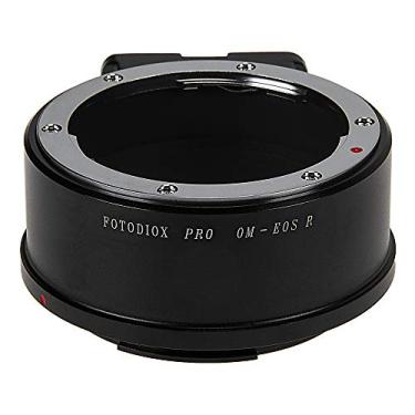 Imagem de Adaptador de montagem de lente Fotodiox Pro compatível com lentes SLR de 35 mm Olympus Zuiko (OM) para corpos de câmera sem espelho de montagem Canon RF (EOS-R)