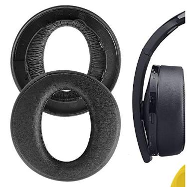 Imagem de Geekria Almofadas auriculares QuickFit de substituição para fones de ouvido sem fio Sony PlayStation Platinum, PS4 Platinum (não compatível com PS Gold 2018), peças de reparo (preto)