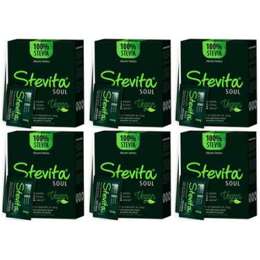 Imagem de Adocante Stevita Soul 50 Env 70Mg Vegan 6 Unidades - Steviafarma