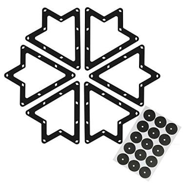 Imagem de Cosmos Pacote com 6 folhas Magic Ball Rack Suporte de Bola de Bilhar Acessórios para 9 bolas e 10 bolas Combo Pack e Snooker, mais 15 peças de marcadores de mesa de bilhar