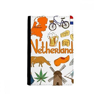 Imagem de Holanda Landscap Animais Bandeira Nacional Porta Passaporte Notecase Burse Carteira Capa Cartão Bolsa, Multicolor