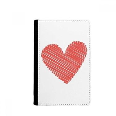 Imagem de Porta-passaporte de dia dos namorados linha de grafite coração porta-cartão Notecase Burse, Multicolor