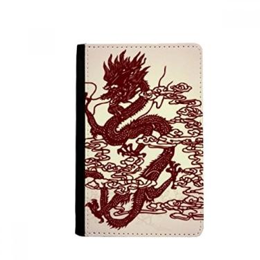 Imagem de Porta-passaporte retrato animal dragão chinês Notecase Burse carteira capa porta-cartão, Multicolor