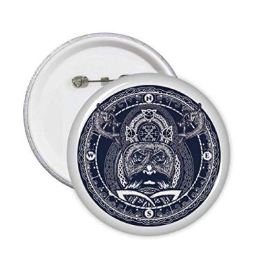 Imagem de Broche de arte com estampa de bússola, broches, emblema, acessório, decoração, 5 peças