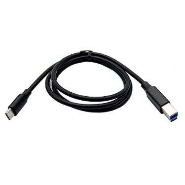 Imagem de Cabo de impressora Seadream USB C para USB B – 1 m / 3 pés – Cabo de impressora USB 3.1 USB C Superspeed – USB Tipo C para Tipo B, Black 1Pack, 3.3 feet