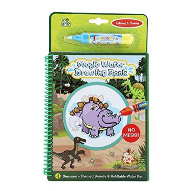 Imagem de Livro de desenho, papel de pintura faça você mesmo livro de desenho de arranhões portátil mágico água para colorir livro de desenho infantil brinquedo educativo (dinossauro) arte de arranhões