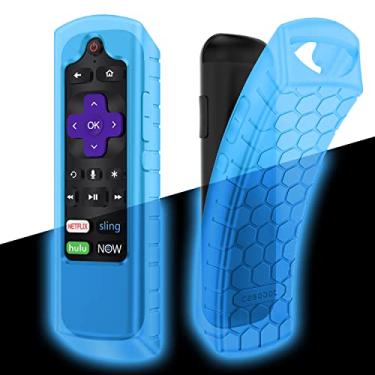 Imagem de CaseBot Capa para controle remoto Roku Voice, Roku Express HD/4K+, Ultra LT Enhanced Voice, Express 3930, Premiere+ 3921, Streaming Stick+ Remote, Honey Comb Antiderrapante, Capa de silicone à prova d