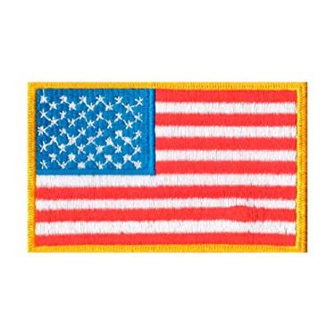 Imagem de Patch Bordado Bandeira Americana Estados Unidos Eua BD50040-21 Fecho de Contato