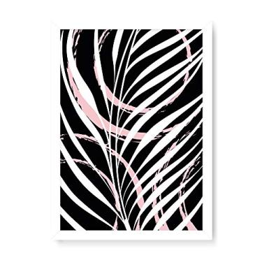 Imagem de Arte Maníacos Quadro Decorativo Folha Escandinava - 23x16,25cm (Moldura caixa em laca branca)