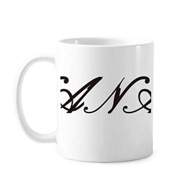 Imagem de Caneca de cerâmica para café e porcelana com letras curvadas da vovó