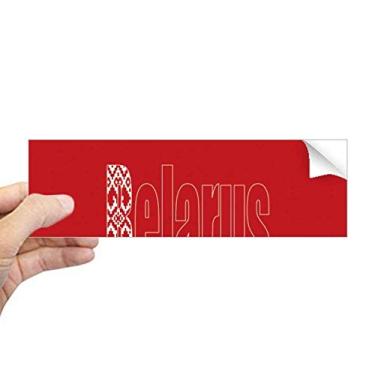 Imagem de DIYthinker Adesivo retangular de para-choque com nome da bandeira de Belar para notebook e janela