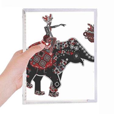 Imagem de Elefante Performance China Minoria Curativo Caderno de Folhas Soltas Diário Recarregável Diário Papelaria