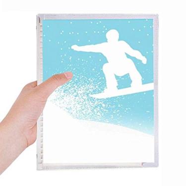 Imagem de Caderno esportivo com estampa de ilustração em aquarela, caderno de folhas soltas, diário recarregável, papelaria