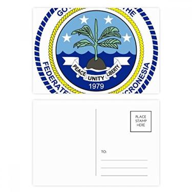 Imagem de Cartão postal com emblema Micronesia National Cartão de agradecimento