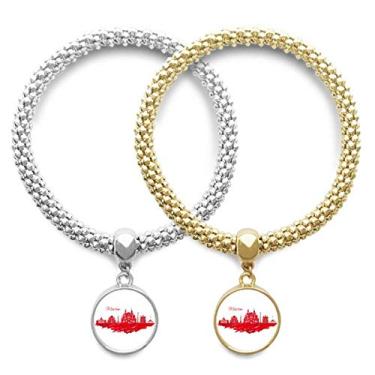 Imagem de DIYthinker Moscou, catedral vermelha da Rússia, amante da cidade da Rússia, pingente, joia para presente de casal