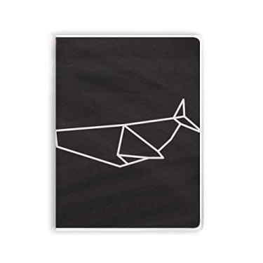 Imagem de Diário de capa macia abstrata em forma geométrica de tubarão origami