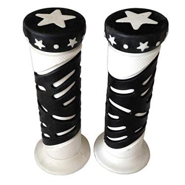 Imagem de NBX-(4075) Sport Bike Dirt Bike Motorcycle Star Gel Style H Grips BRANCO Compatível com MOTORCYCLE APRILLA BMW DUCATI TRIUMPH YAMAHA KAWASAKI Suzuki (7/8" LEFT 1" RIGHT)
