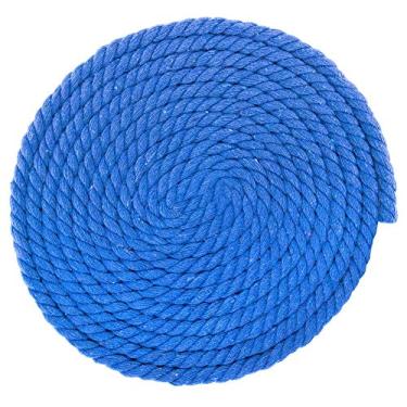 Imagem de Corda de artesanato de macramê de algodão torcido de 1/4 polegada de espessura – Grande variedade de opções de cor e padrão – Comprimentos de 10, 25, 50 e 100 pés, 50 Feet, Royal Blue
