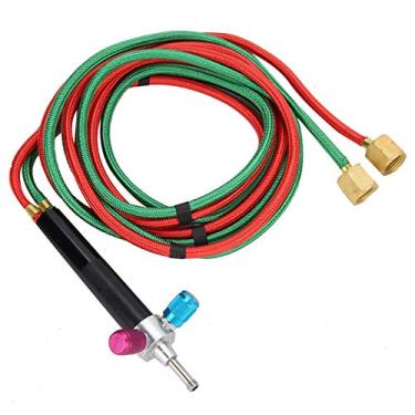 Imagem de Diydeg Tocha de soldagem de precisão, micro tocha a gás, portátil, prata, cobre, até 3092F, reparo e fabricação de joias, 5 pontas intercambiáveis, mangueira de 2 m