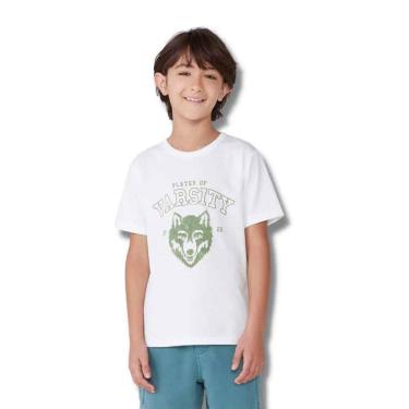 Imagem de Camiseta Menino Manga Curta Hering Kids Com Estampa - Areia-Masculino