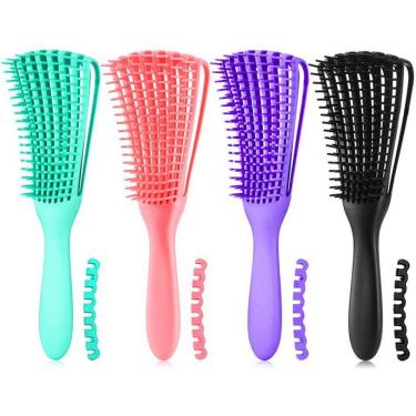 Imagem de Pente de Cabelo Escova Polvo Multifuncional Cachos Fácil Desembaraço