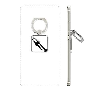 Imagem de Anel de suporte quadrado para celular com sons de vitalidade de música clássica, suporte universal