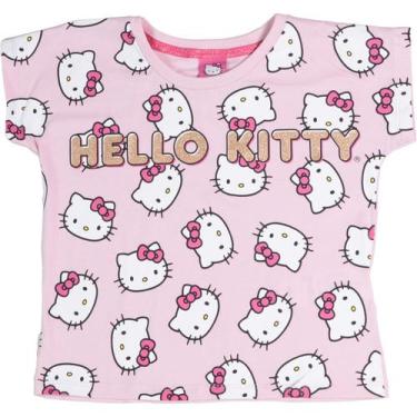 Imagem de Blusa Manga Curta Infantil Hello Kitty Rosa - Hello Kitty