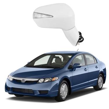 Imagem de Conjunto de espelho lateral do passageiro adequado para Honda CIVIC 2006 2007 2008 2009 2010 2011 HONDA CIVIC ajuste de lente de substituição do espelho retrovisor do carro, luz de direção LED,