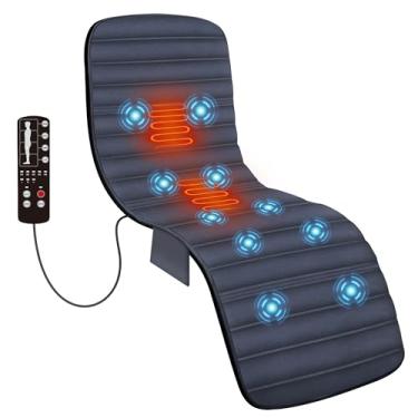 Imagem de COMFIER Tapete de massagem de corpo inteiro com calor, almofada de cadeira com 10 motores de vibração e 2 almofadas de aquecimento terapêuticas com desligamento automático, almofada de colchão de