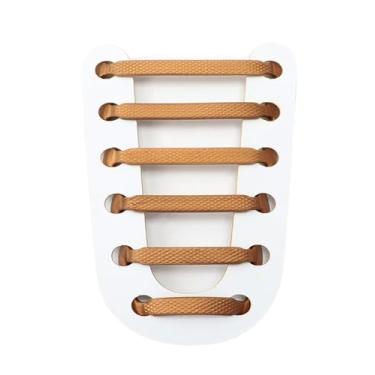 Imagem de Cadarços De Silicone Para Sapatos Sem Cadarço Cadarços Elásticos Tênis Crianças Adulto Cadarço De Borracha Tamanho Único Para Todos Os Sapatos(Gold)
