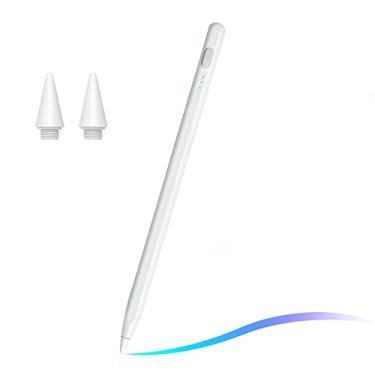 Imagem de Caneta Stylus para iPad (2023-2018), Palm Rejection Active Pencil compatível com iPad de 10ª/9ª/8ª/7ª/6ª geração, iPad Air 5ª/4ª/3ª geração, iPad Pro de 11 e 12,9 polegadas, iPad Mini 6ª/5ª (branca)