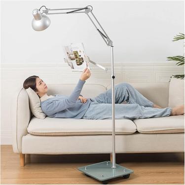 Imagem de Suporte de chão para leitura de livros, suporte para livros com altura ajustável, suporte para púlpito rolante extra grande e resistente com rodas, suporte para documentos com viva-voz para