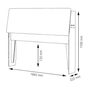 Imagem de Cabeceira Estofada Ísis Queen Branca
