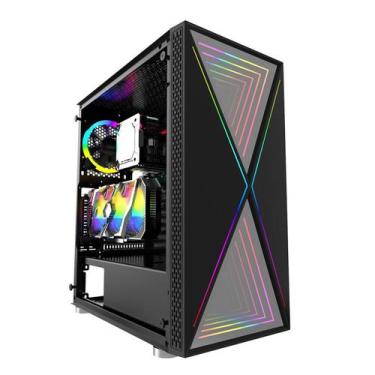 Imagem de Gabinete Gamer Led Pulse Advanced Com Cooler Lateral Vidro - Bluecase