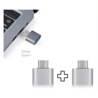 Imagem de Par adaptador conversor usb-c tipo c para usb - Comtac