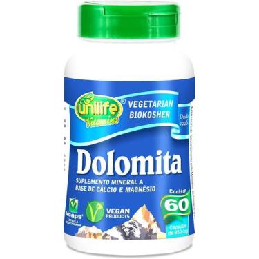Imagem de Dolomita base de Cálcio e Magnésio Unilife 60 cápsulas de 950mg