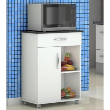 Imagem de Fruteira Armário 1 Porta Microondas Bebedouro Preto - ClickForte