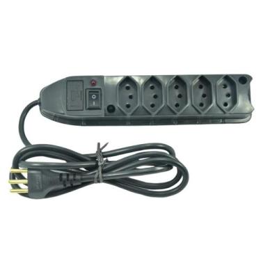 Imagem de Filtro de linha e protetor eletronico 5 tomadas cabo 1m - Eletroata